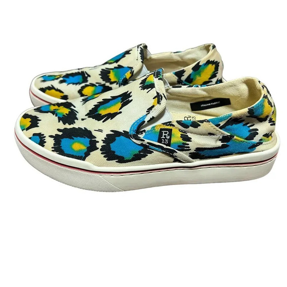 R13 Slip Sneaker Colorful Leopard Sneaker - Picture 8 of 13